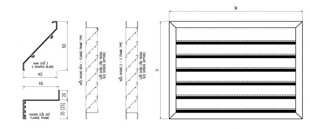 type Z Louver