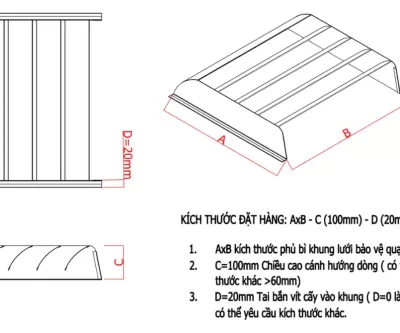 cấu tạo cánh hướng dòng dàn nóng