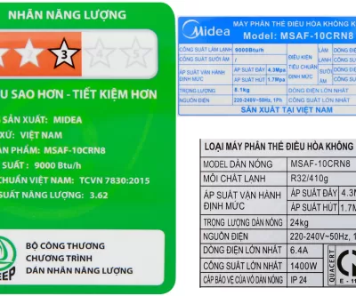 MÁY LẠNH MIDEA 1.0 HP MSAFGII-10CRN8 - Ảnh 9