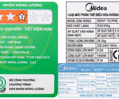 MÁY LẠNH MIDEA 1.5 HP MSAFG-13CRN8 - Ảnh 9