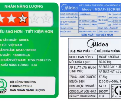 MÁY LẠNH MIDEA 2.0 HP MSAFG-18CRN8 - Ảnh 9