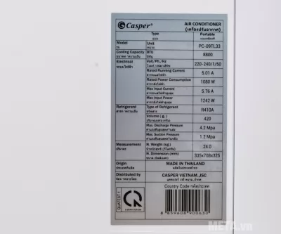 Máy lạnh di động Casper PC-09TL33 - Ảnh 11