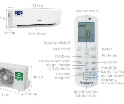 Máy lạnh treo tường inverter Nagakawa 2.5hp NIS-C24R2H10 - Ảnh 7