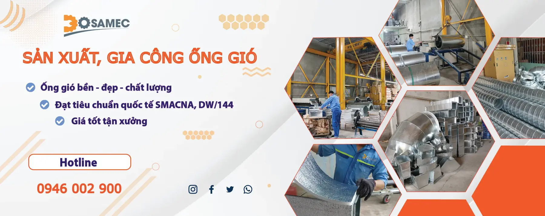 Dosamec - Sản xuất thi công ống gió