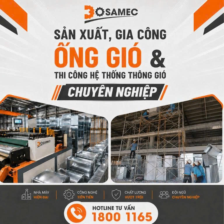 Sản xuất & gia công ống gió chuyên nghiệp Sản xuất & gia công ống gió chuyên nghiệp