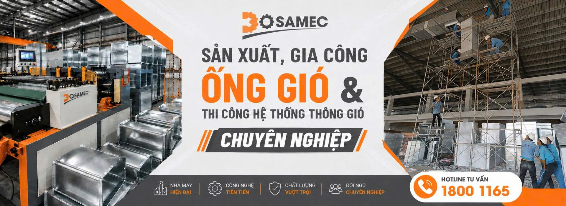 Sản xuất & Gia công ống gió Sản xuất & Gia công ống gió