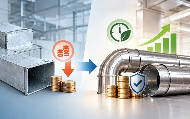 Chi phí ống gió inox: Đầu tư ban đầu hay hiệu quả lâu dài quan trọng hơn?